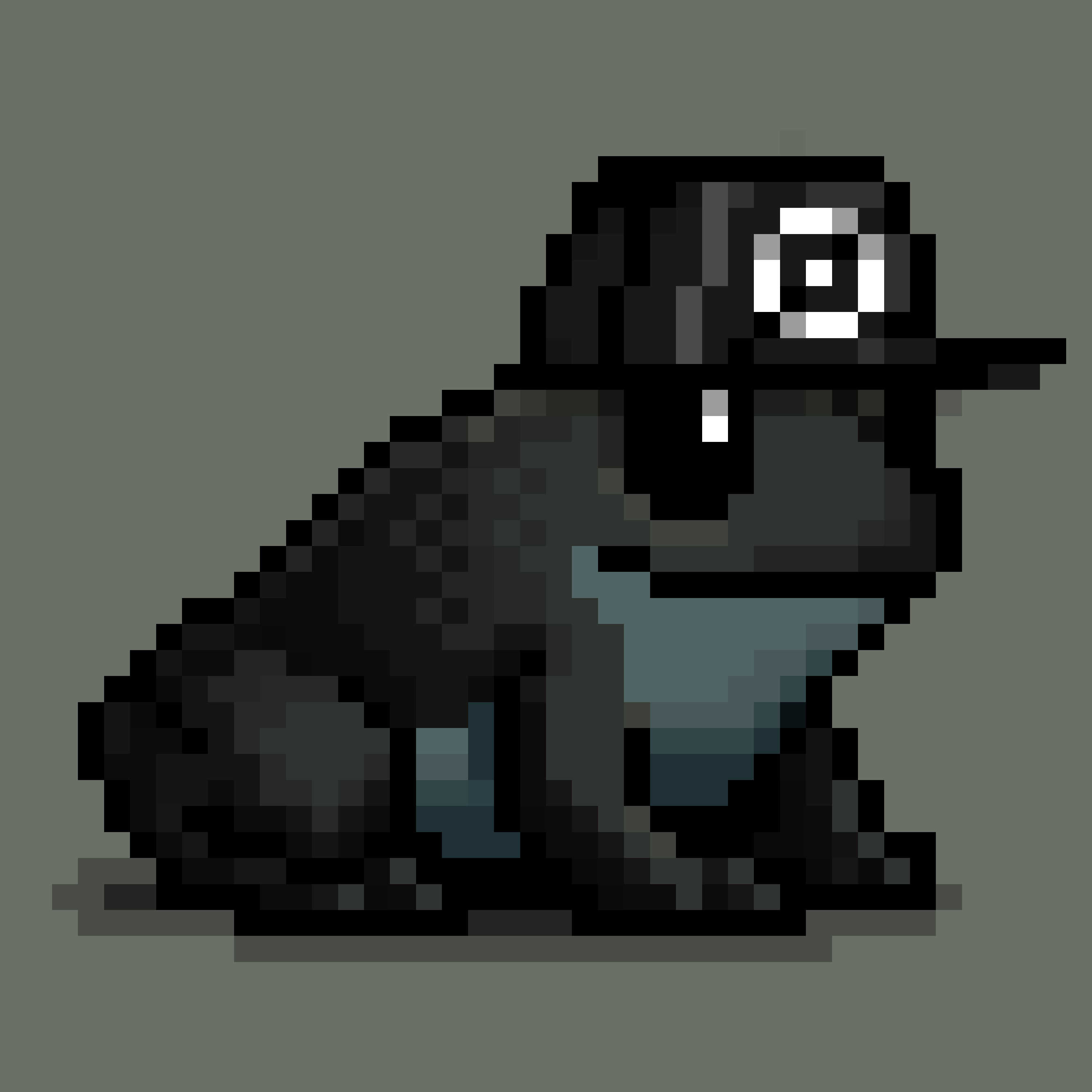 Lil Sapos black on grey background with a RUNEd Snapback.